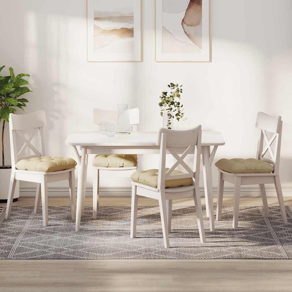 VidaXL Zitkussens 4 pcs Crème 45 x 45 x 12 cm Stof