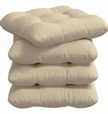 VidaXL Zitkussens 4 pcs Crème 45 x 45 x 12 cm Stof