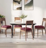 VidaXL Zitkussens 4 pcs Wijnrood 45 x 45 x 12 cm Stof