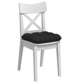 VidaXL Zitkussens 4 pcs Zwart 45 x 45 x 12 cm Stof