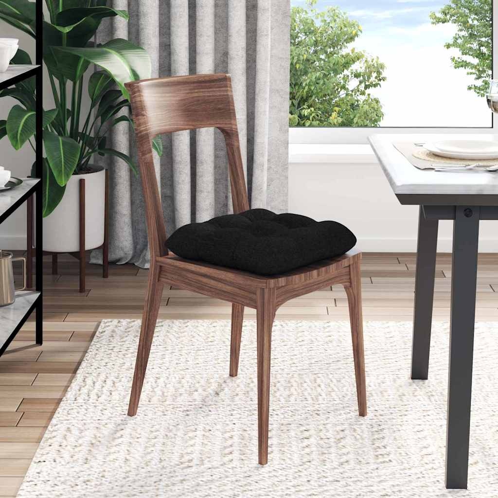 VidaXL Zitkussens 4 pcs Zwart 45 x 45 x 12 cm Stof