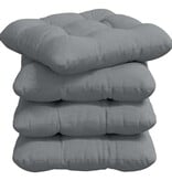 VidaXL Zitkussens 4 pcs Lichtgrijs 45 x 45 x 12 cm Stof