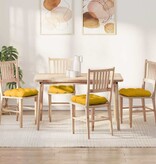 VidaXL Zitkussens 4 pcs Lichtgeel 40 x 40 cm Katoen Stof