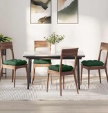 VidaXL Zitkussens 4 pcs Donkergroen 40 x 40 cm Katoen Stof