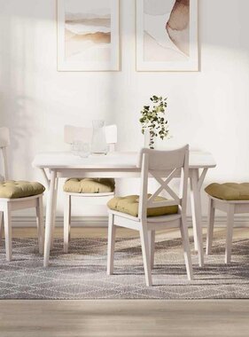 VidaXL Zitkussens 4 pcs Grijs groen 40 x 40 cm Katoen Stof