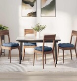 VidaXL Zitkussens 4 pcs Blauw 40 x 40 cm Katoen Stof