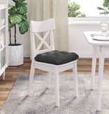 VidaXL Zitkussens 4 pcs Donkergrijs 40 x 40 cm Katoen Stof