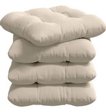VidaXL Zitkussens 4 pcs Beige 40 x 40 cm Microvezel Stof
