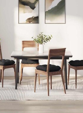 VidaXL Zitkussens 4 pcs Zwart 40 x 40 cm Microvezel Stof