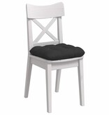 VidaXL Zitkussens 4 pcs Zwart 40 x 40 cm Microvezel Stof