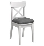 VidaXL Zitkussens 4 pcs Donkergrijs 40 x 40 cm Microvezel Stof