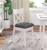 VidaXL Zitkussens 4 pcs Donkergrijs 40 x 40 cm Microvezel Stof