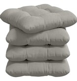 VidaXL Zitkussens 4 pcs Lichtgrijs 40 x 40 cm Microvezel Stof