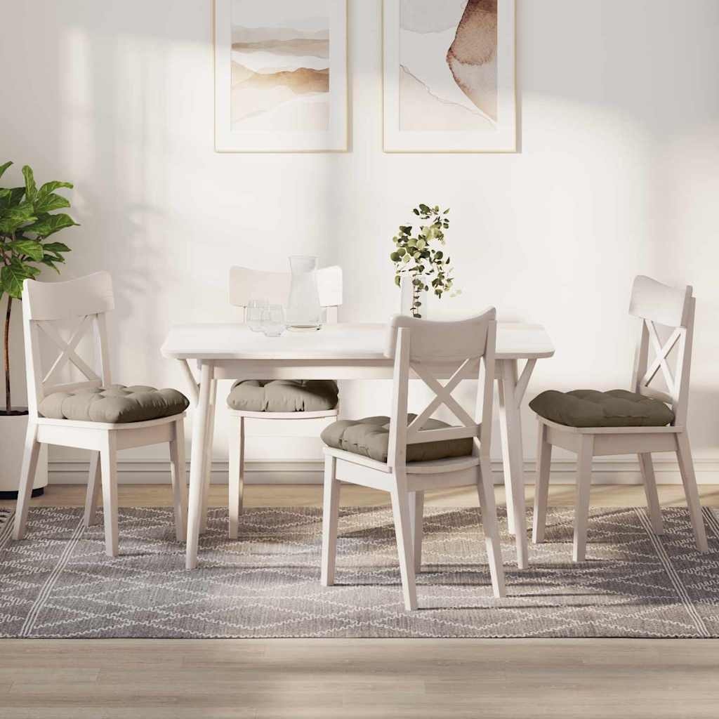 VidaXL Zitkussens 4 pcs Taupe 40 x 40 cm Microvezel Stof