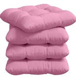 VidaXL Zitkussens 4 pcs Roze 40 x 40 x 12 cm Stof