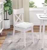 VidaXL Zitkussens 4 pcs Wit 40 x 40 x 12 cm Stof