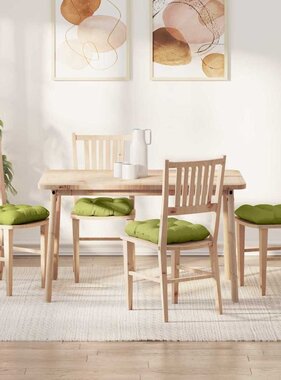 VidaXL Zitkussens 4 pcs Lichtgroen 40 x 40 x 12 cm Stof