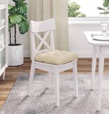 VidaXL Zitkussens 4 pcs Crème 40 x 40 x 12 cm Stof