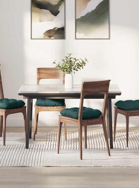 VidaXL Zitkussens 4 pcs Donkergroen 40 x 40 x 12 cm Stof