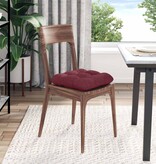 VidaXL Zitkussens 4 pcs Wijnrood 40 x 40 x 12 cm Stof