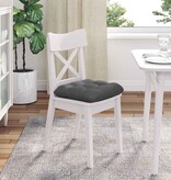 VidaXL Zitkussens 4 pcs Donkergrijs 40 x 40 x 12 cm Stof