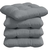 VidaXL Zitkussens 4 pcs Lichtgrijs 40 x 40 x 12 cm Stof