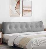 VidaXL Rugkussen Wolkengrijs 200 x 24 x 50 cm Stof