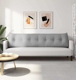 VidaXL Rugkussen Wolkengrijs 200 x 24 x 50 cm Stof