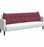 VidaXL Rugkussen Wijnrood 200 x 24 x 50 cm Stof