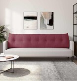 VidaXL Rugkussen Wijnrood 200 x 24 x 50 cm Stof