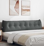 VidaXL Rugkussen Donkergrijs 200 x 24 x 50 cm Stof