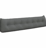 VidaXL Rugkussen Donkergrijs 200 x 24 x 50 cm Stof