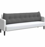 VidaXL Rugkussen Donkergrijs 200 x 24 x 50 cm Stof