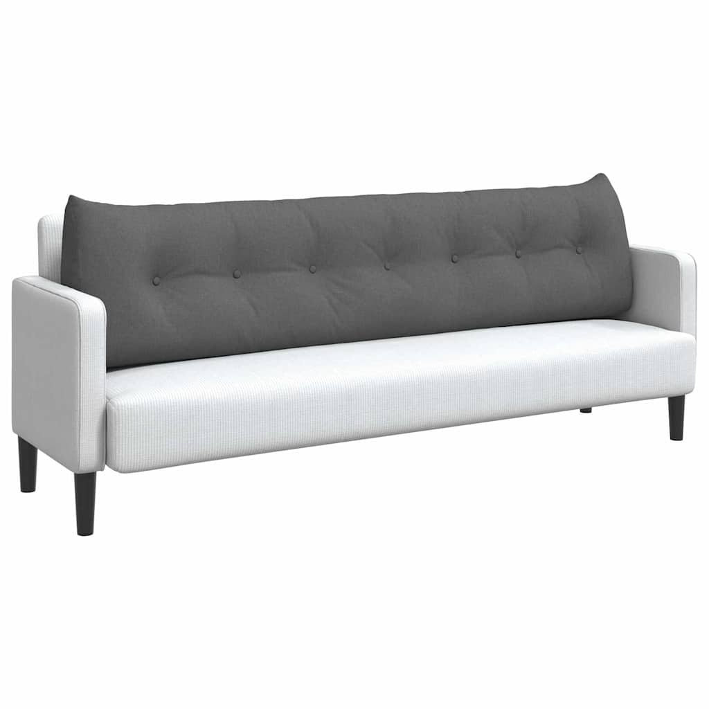 VidaXL Rugkussen Donkergrijs 200 x 24 x 50 cm Stof