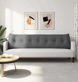 VidaXL Rugkussen Donkergrijs 200 x 24 x 50 cm Stof