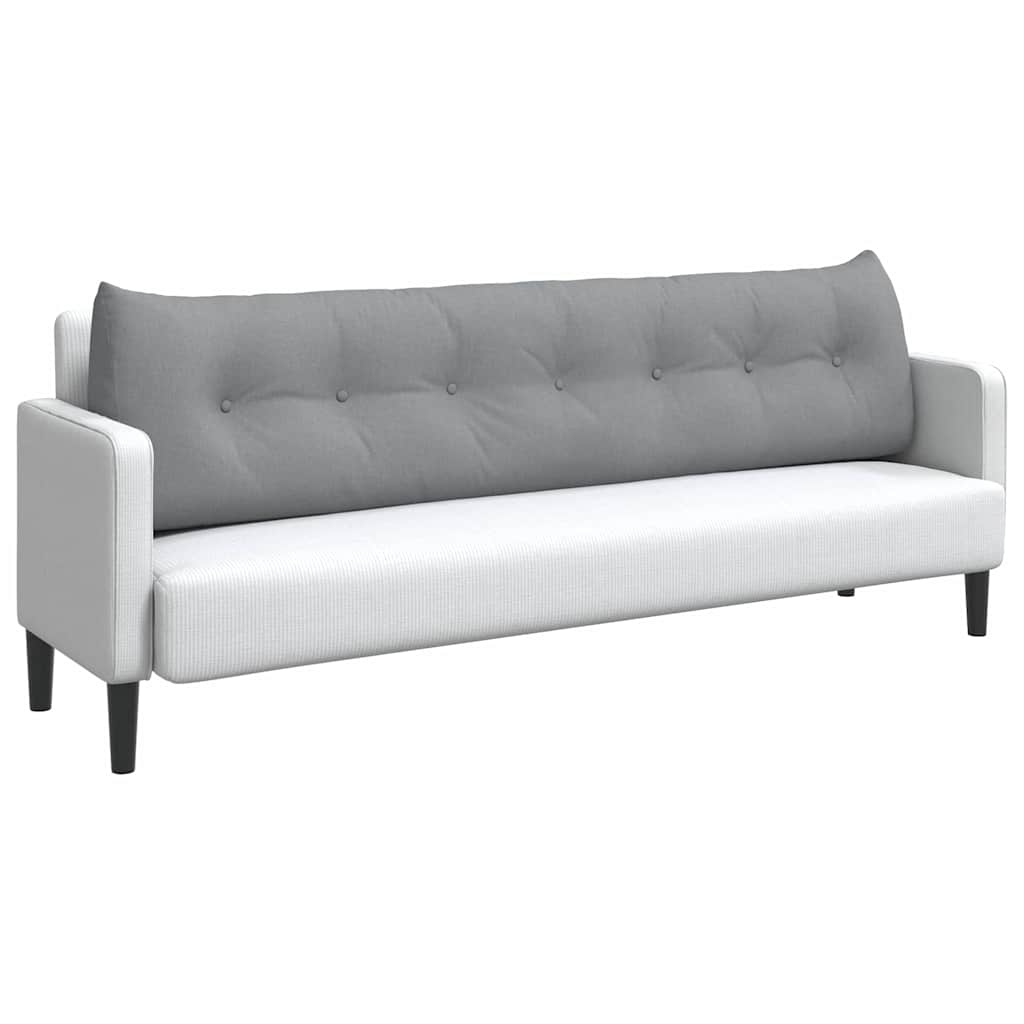 VidaXL Rugkussen Lichtgrijs 200 x 24 x 50 cm Stof