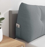 VidaXL Rugkussen Lichtgrijs 200 x 24 x 50 cm Stof