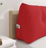 VidaXL Rugkussen Rood 180 x 24 x 50 cm Stof