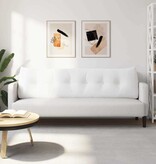 VidaXL Rugkussen Wit 180 x 24 x 50 cm Stof