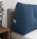 VidaXL Rugkussen Blauw 180 x 24 x 50 cm Stof