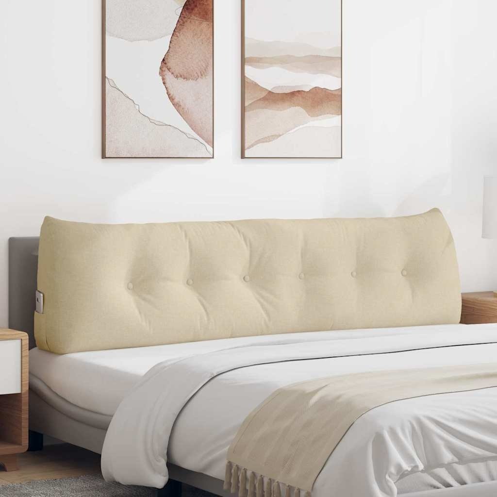 VidaXL Rugkussen Crème 180 x 24 x 50 cm Stof