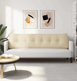 VidaXL Rugkussen Crème 180 x 24 x 50 cm Stof