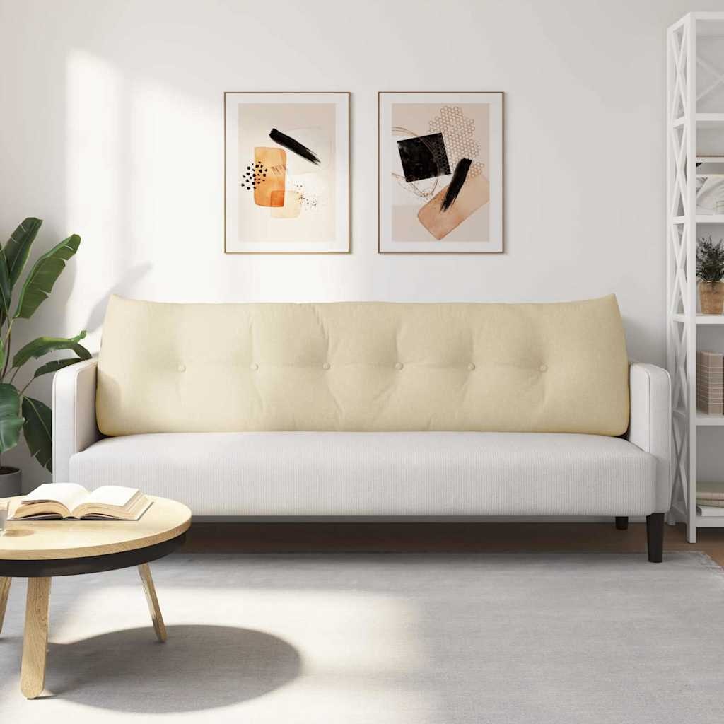 VidaXL Rugkussen Crème 180 x 24 x 50 cm Stof