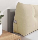 VidaXL Rugkussen Crème 180 x 24 x 50 cm Stof