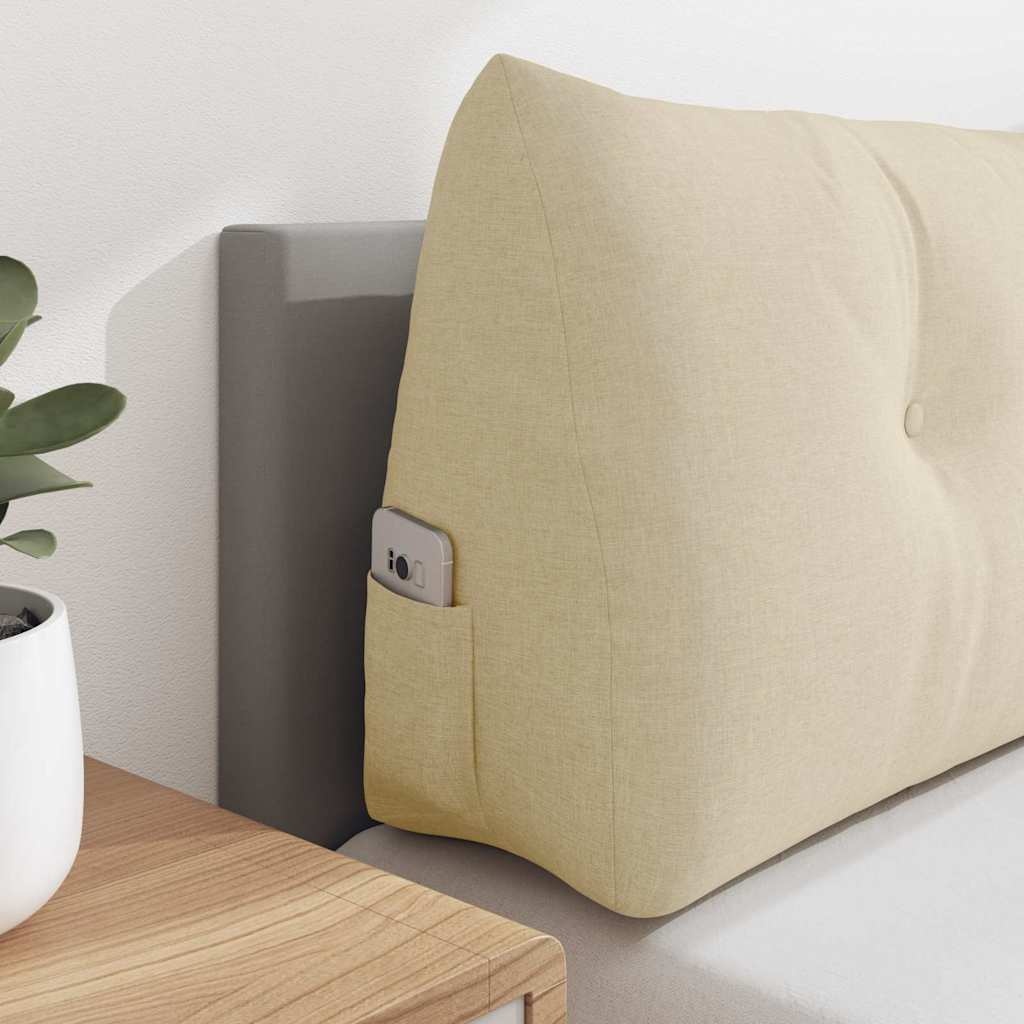 VidaXL Rugkussen Crème 180 x 24 x 50 cm Stof