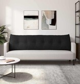 VidaXL Rugkussen Zwart 180 x 24 x 50 cm Stof