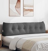 VidaXL Rugkussen Donkergrijs 180 x 24 x 50 cm Stof