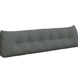 VidaXL Rugkussen Donkergrijs 180 x 24 x 50 cm Stof