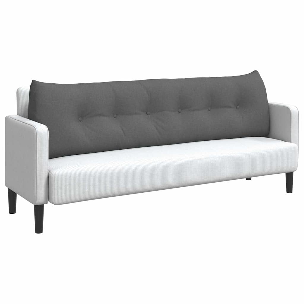 VidaXL Rugkussen Donkergrijs 180 x 24 x 50 cm Stof