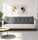 VidaXL Rugkussen Donkergrijs 180 x 24 x 50 cm Stof